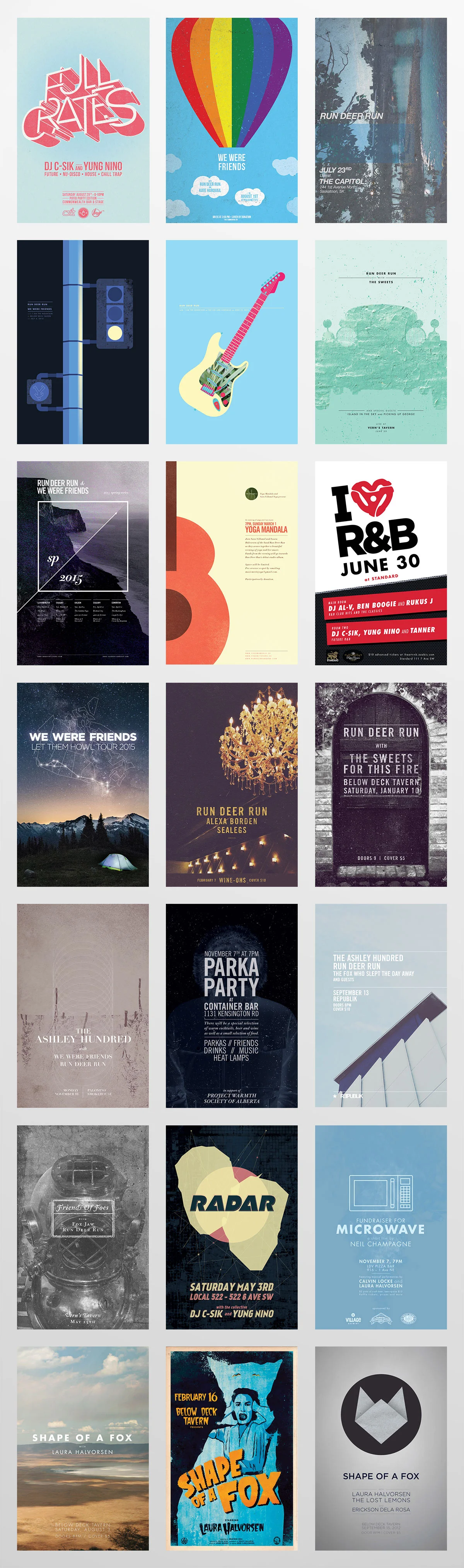 – A small selection of gig posters I've created over the years.