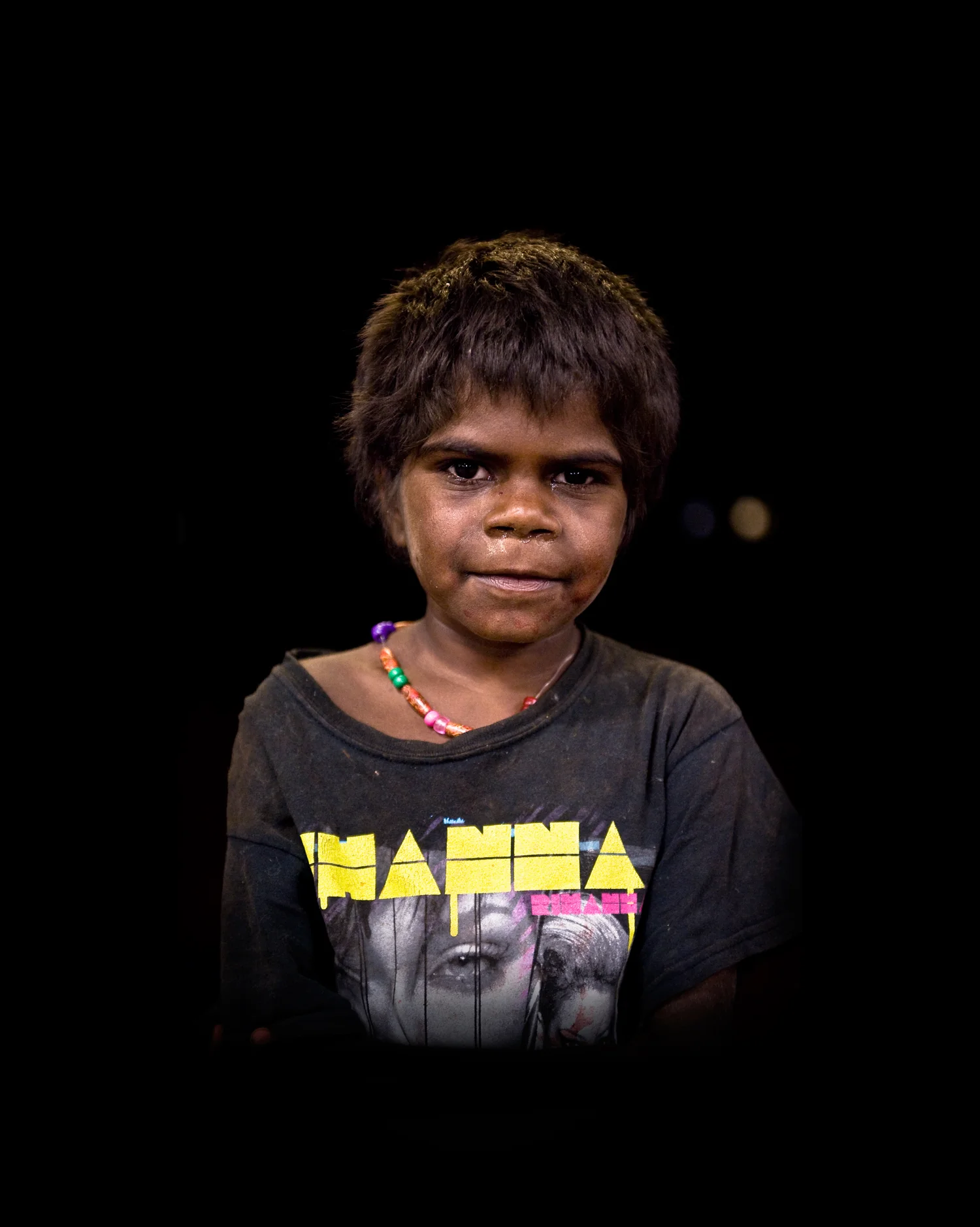 'Nyirripi Girl With Coloured Necklace'
