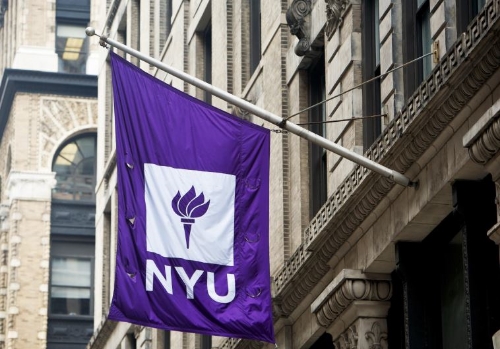  New York University banner. (photo credit:NYU PHOTO BUREAU)