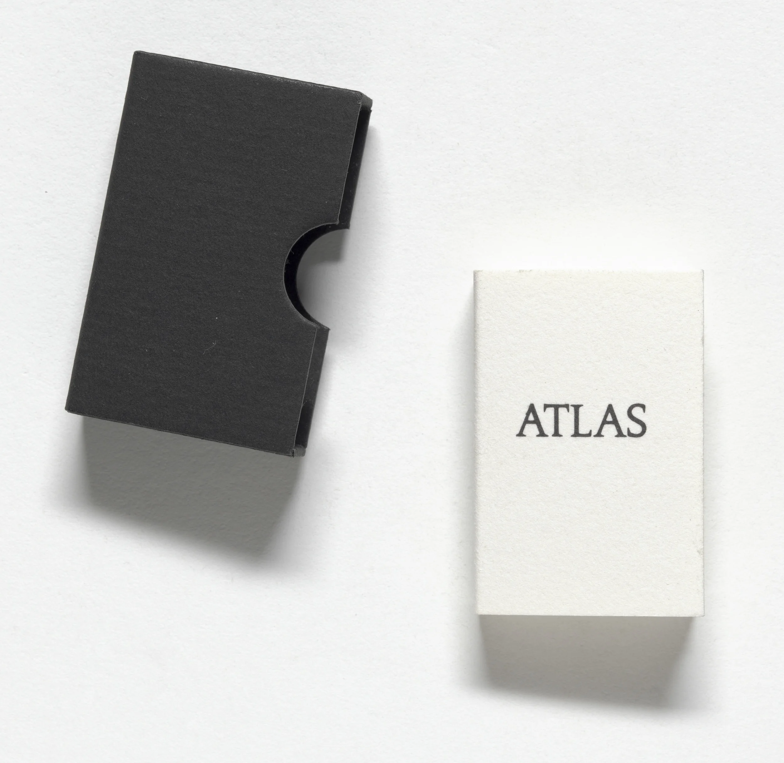 Marcel Broodthaers (Belgian, 1924–1976). La Conquête de l’espace, Atlas à l’usage des artistes et des militaires (The conquest of space, atlas for the use of artists and the military). 1975. Artist’s book, offset lithograph, thirty-eight pages, with slipcase, closed: 1 5/8 x 1 1/8 x 3/8 in. (4.2 x 2.9 x 1 cm). Publisher: Lebeer Hossmann, Brussels. Edition: 50. The Museum of Modern Art, New York. Partial gift of the Daled Collection and partial purchase through the generosity of Maja Oeri and Hans Bodenmann, Sue and Edgar Wachenheim III, Agnes Gund, Marlene Hess and James D. Zirin, Marie-Josée and Henry R. Kravis, and Jerry I. Speyer and Katherine G. Farley, 2011. © 2016 Estate of Marcel Broodthaers / Artists Rights Society (ARS), New York / SABAM, Brussels