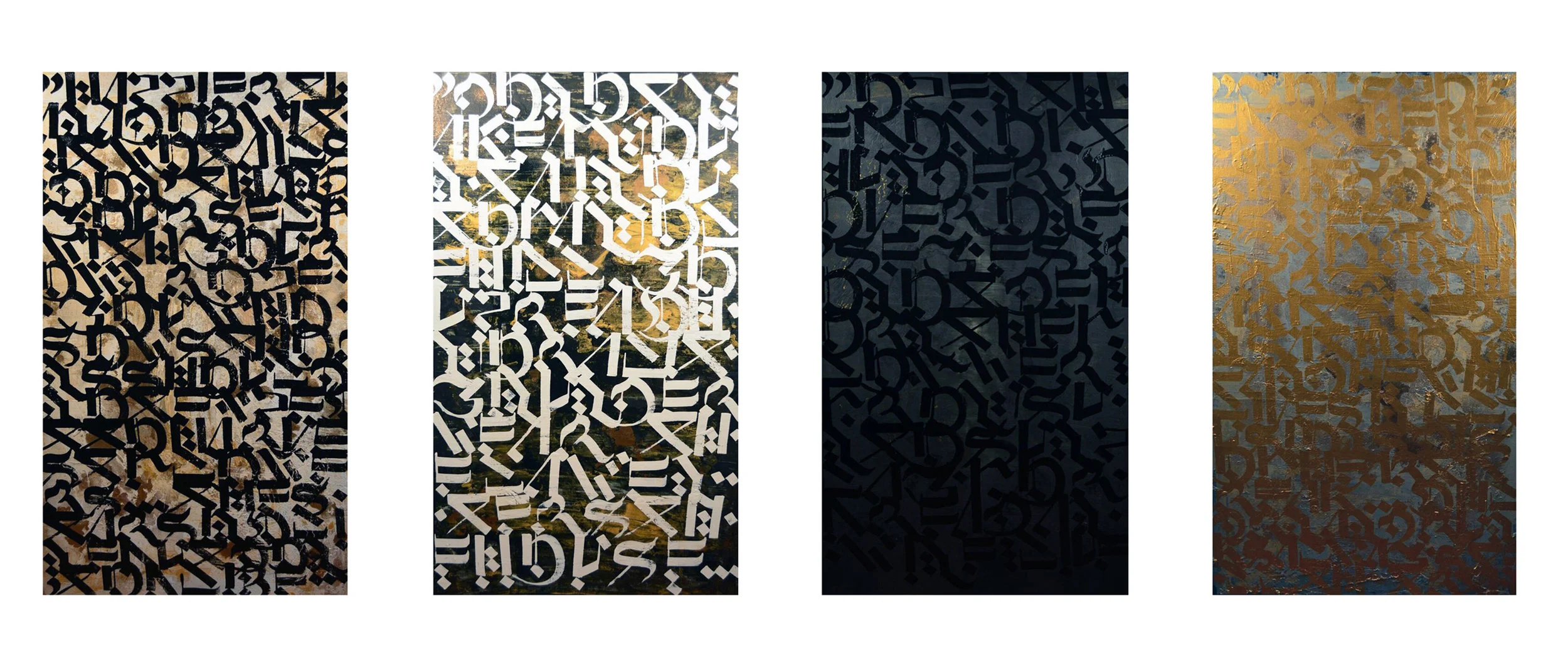 David D. Oquendo, Polyptych (2016), from solo show at Solo(s) Project House.