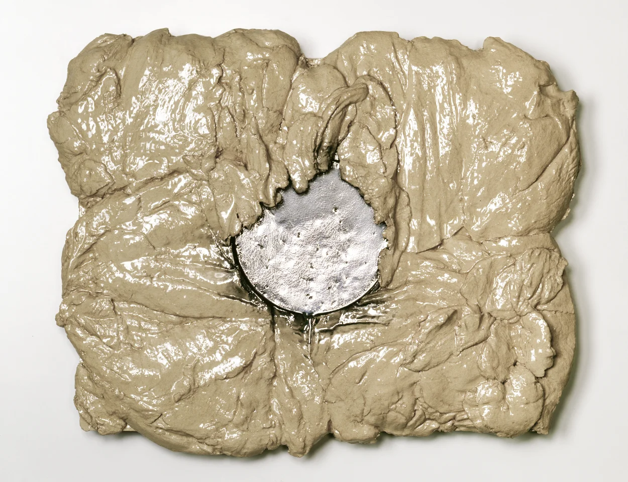 ROSEMARIE TROCKEL, LESS SAUVAGE THAN OTHERS (2007). CERAMIC, PLATINUM GLAZED. Copyright Rosemarie Trockel and ARS, 2019.. Courtesy Sprüth Magers.