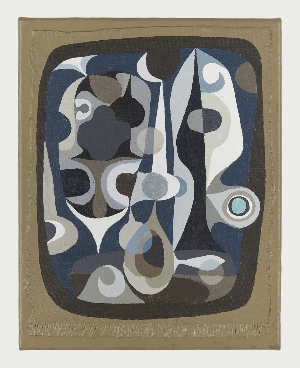 John-Paul Phillippe, Pond Life , emulsified gouache on linen, 10x8” 2019.