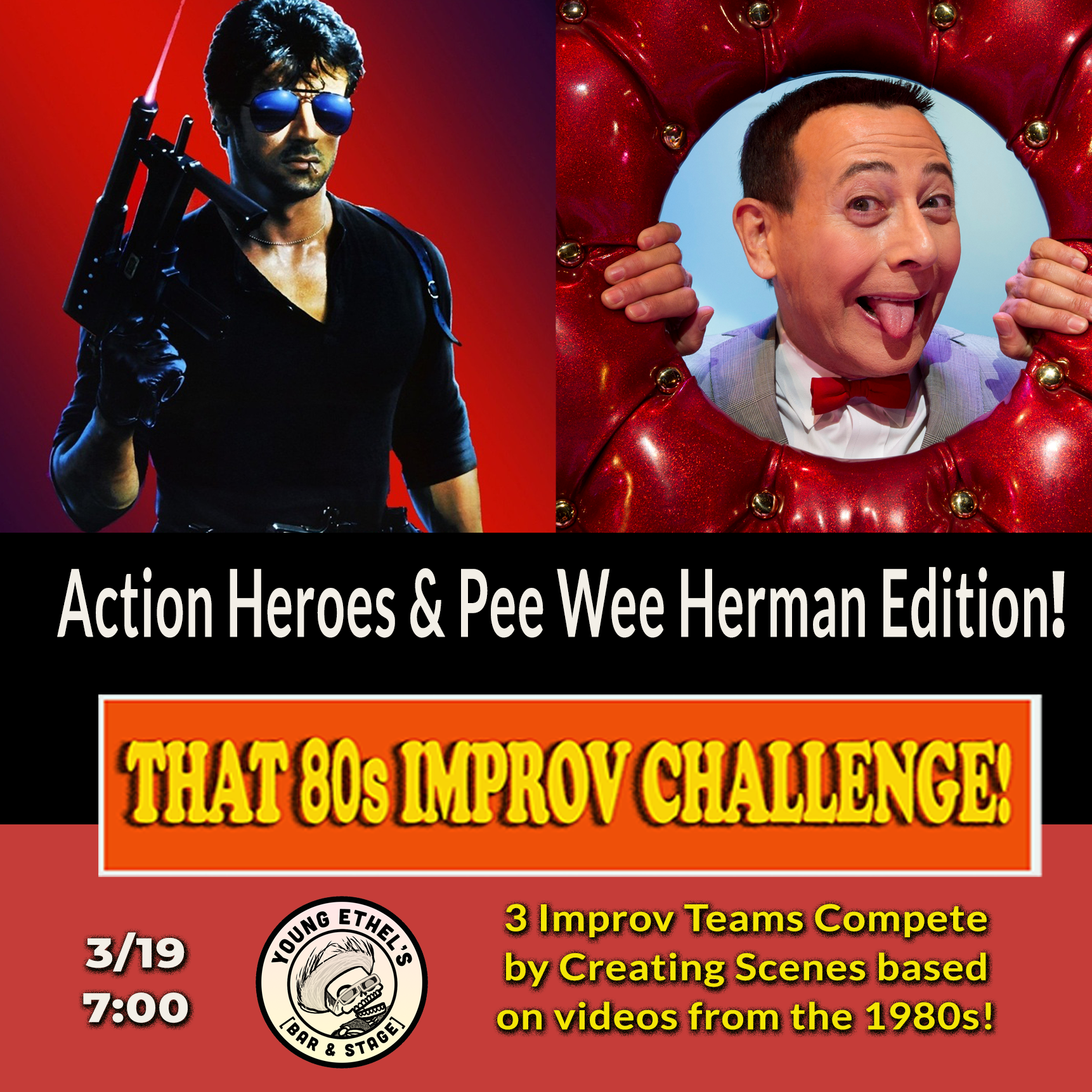 That 80s Improv Challenge: Action Heroes & Pee Wee Herman Edition