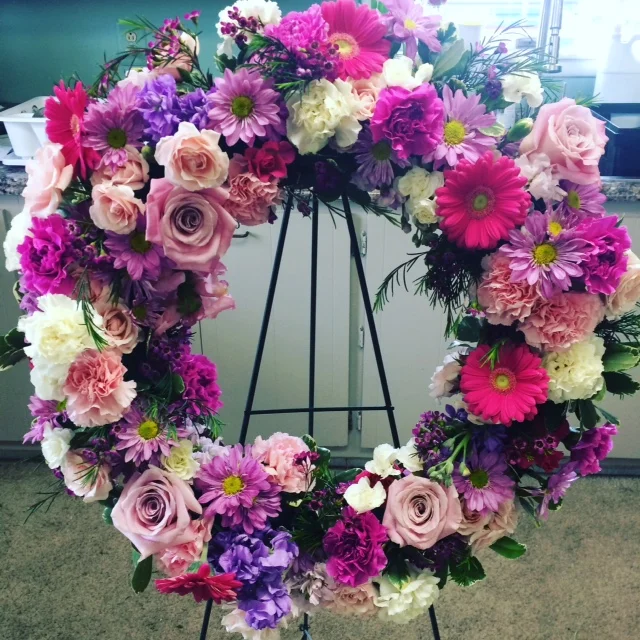 Funeral flower wreath