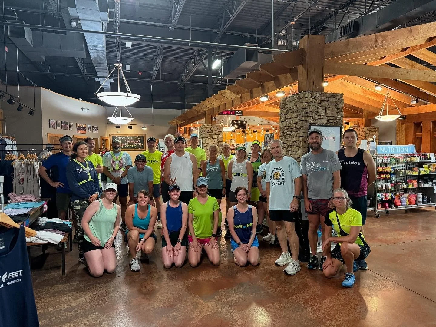 Big group at the Breakfast Club 256 run today. #running #halfmarathontraining #marathontraining #run256
