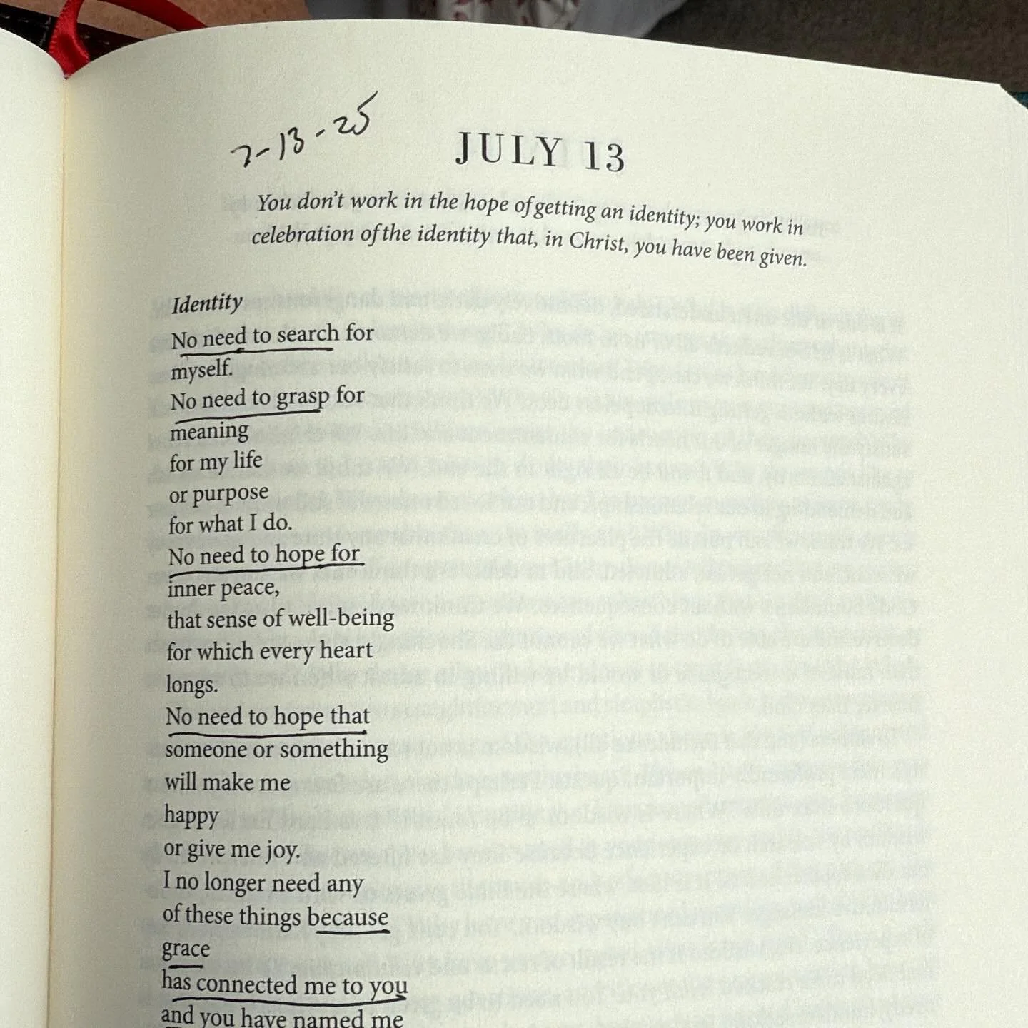 There was a time I search and found my identity in the work, success of the ministry I did in the church. But I found peace in recognizing and living in my identity through Christ. Yes, I still strive to work hard and give value to the place and peop