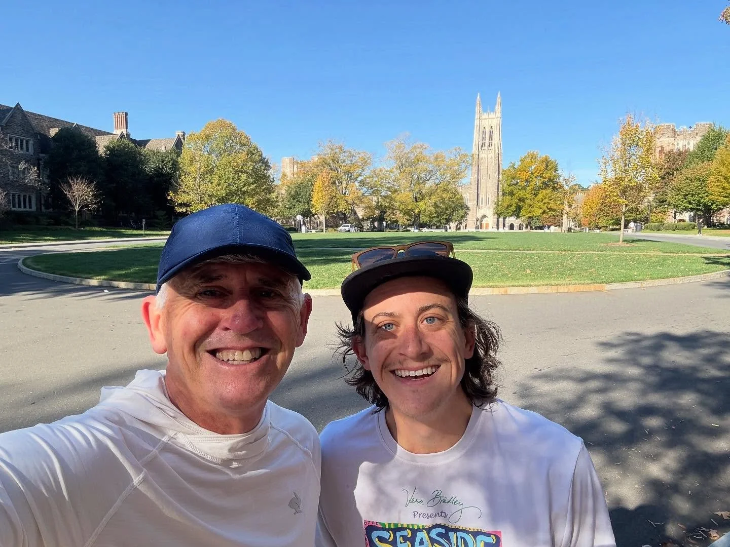 Took a little tour of Durham NC and some of the Duke campus today with @spencerthomassmith When I started running years ago I never thought he would join the running world, but I am glad he did. Such a joy to log a few miles with you son.