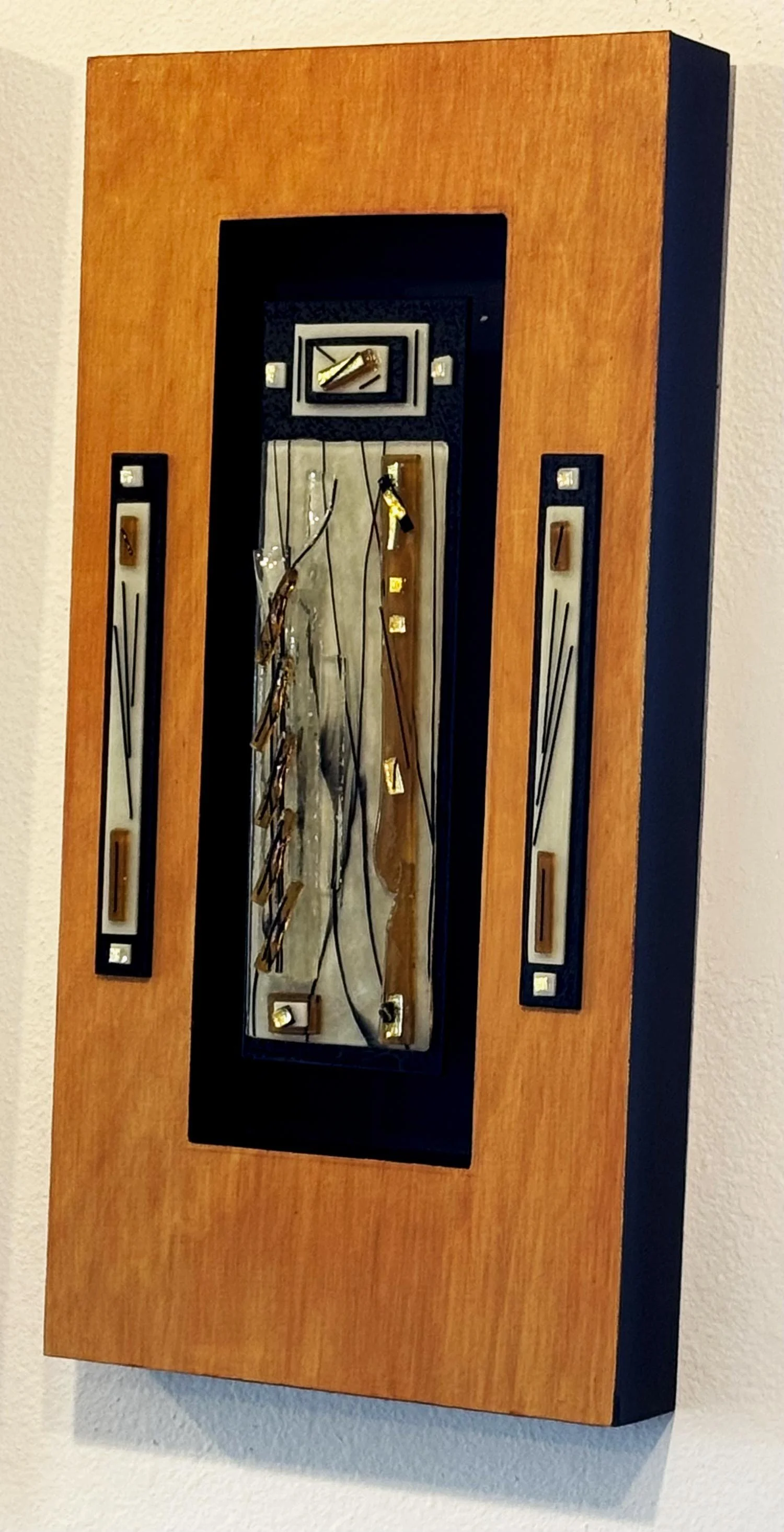 Fused Glass in birch panel