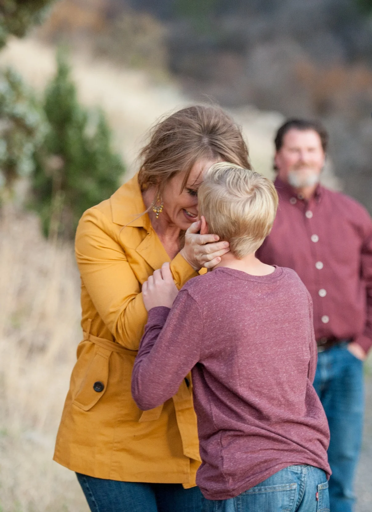I love catching tender little REAL moments like this in between the different family shots. The love of a mother and her son.