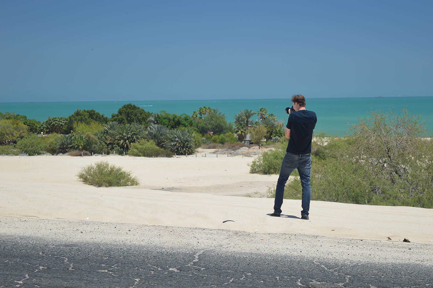 The director stopping to take a few shots of the scenery.