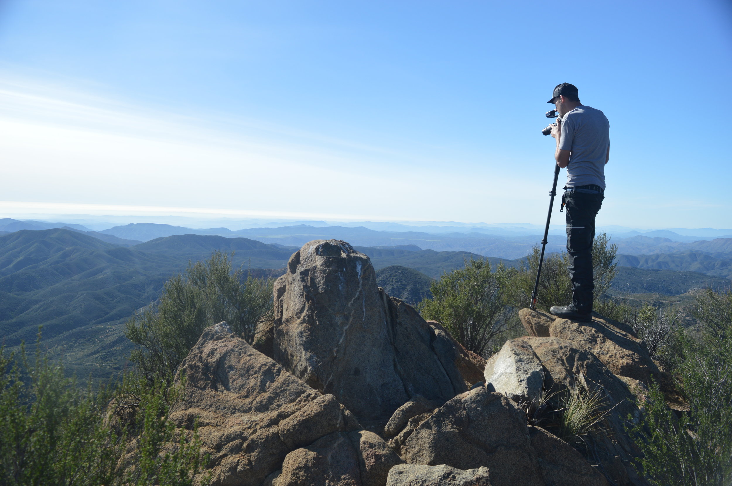 Looking for California Condors in the Sierra San Pedro Martir mountain range.