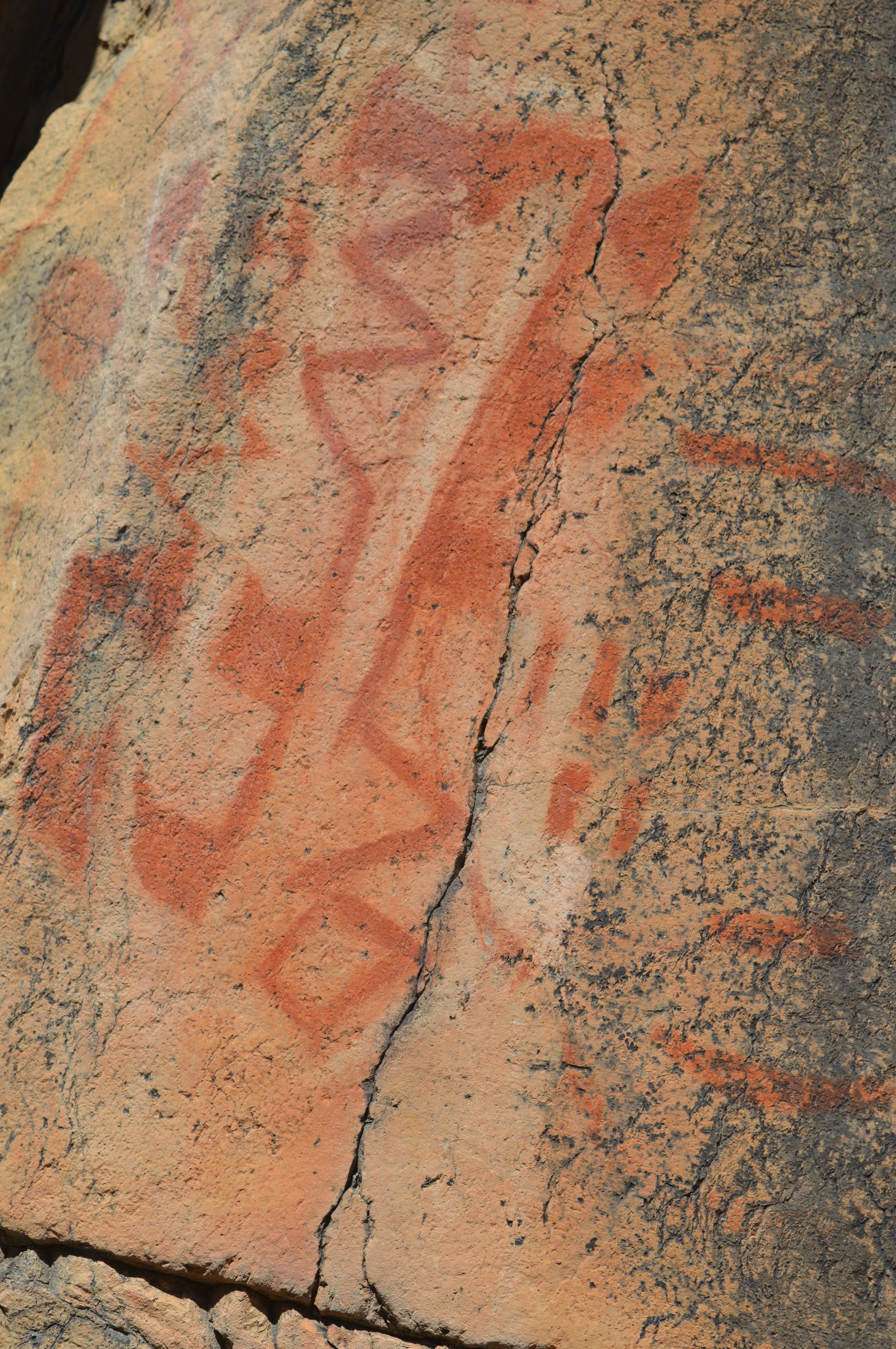 Cave paintings at La Bocana