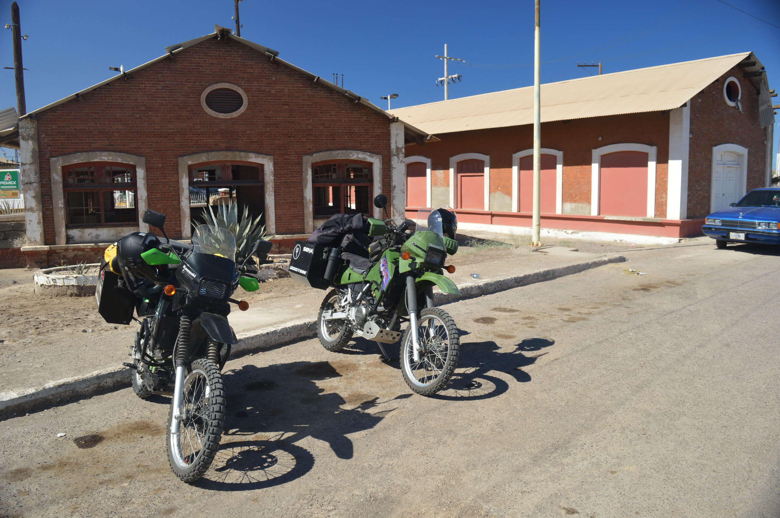 Bikes near the historic El Boleo site in Santa Rosalia.
