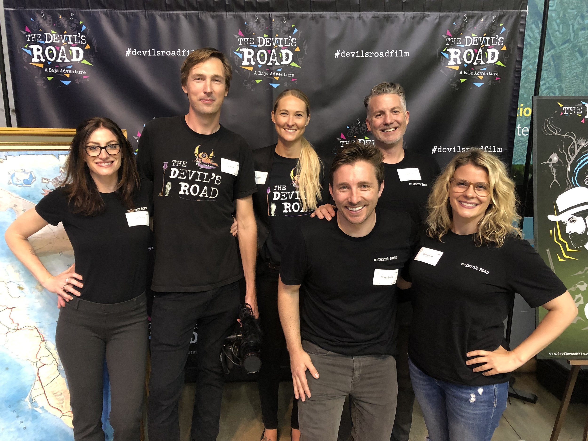 The Devil’s Road production team at the booth at the California Acadey of Sciences.