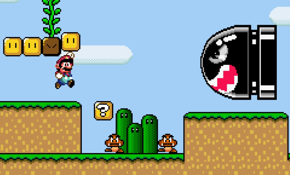 Super Mario World is a masterpiece. The challenge comes from the gameplay. The controls are intuitive.