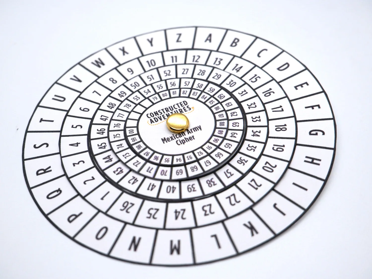 Printable Mexican Army Cipher wheel and Puzzle pack instructions —  Constructed Adventures