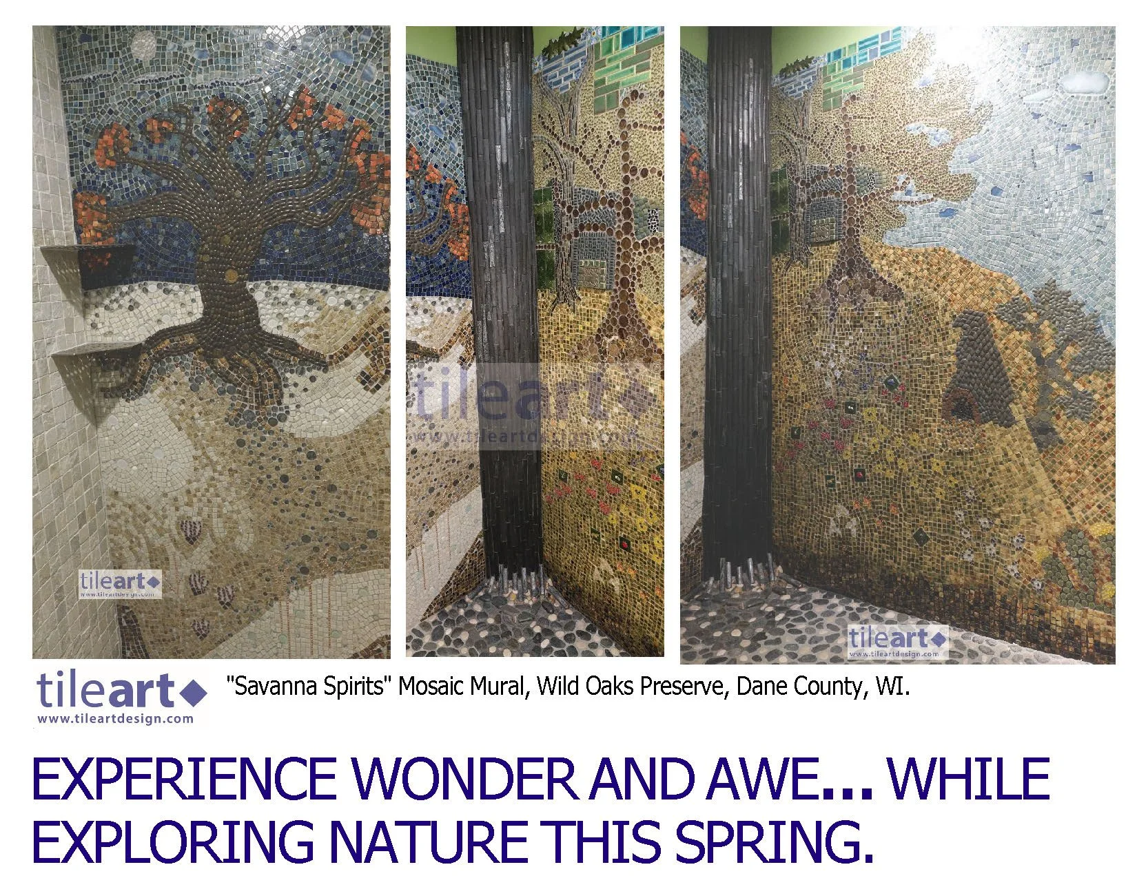 Tile Art Design nature mosaic mural