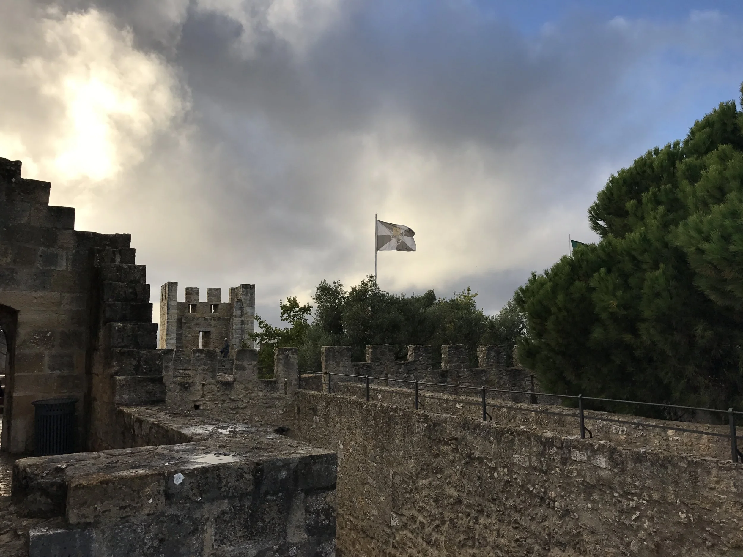 After walking the steps to the top of Castelo De S. Jorge