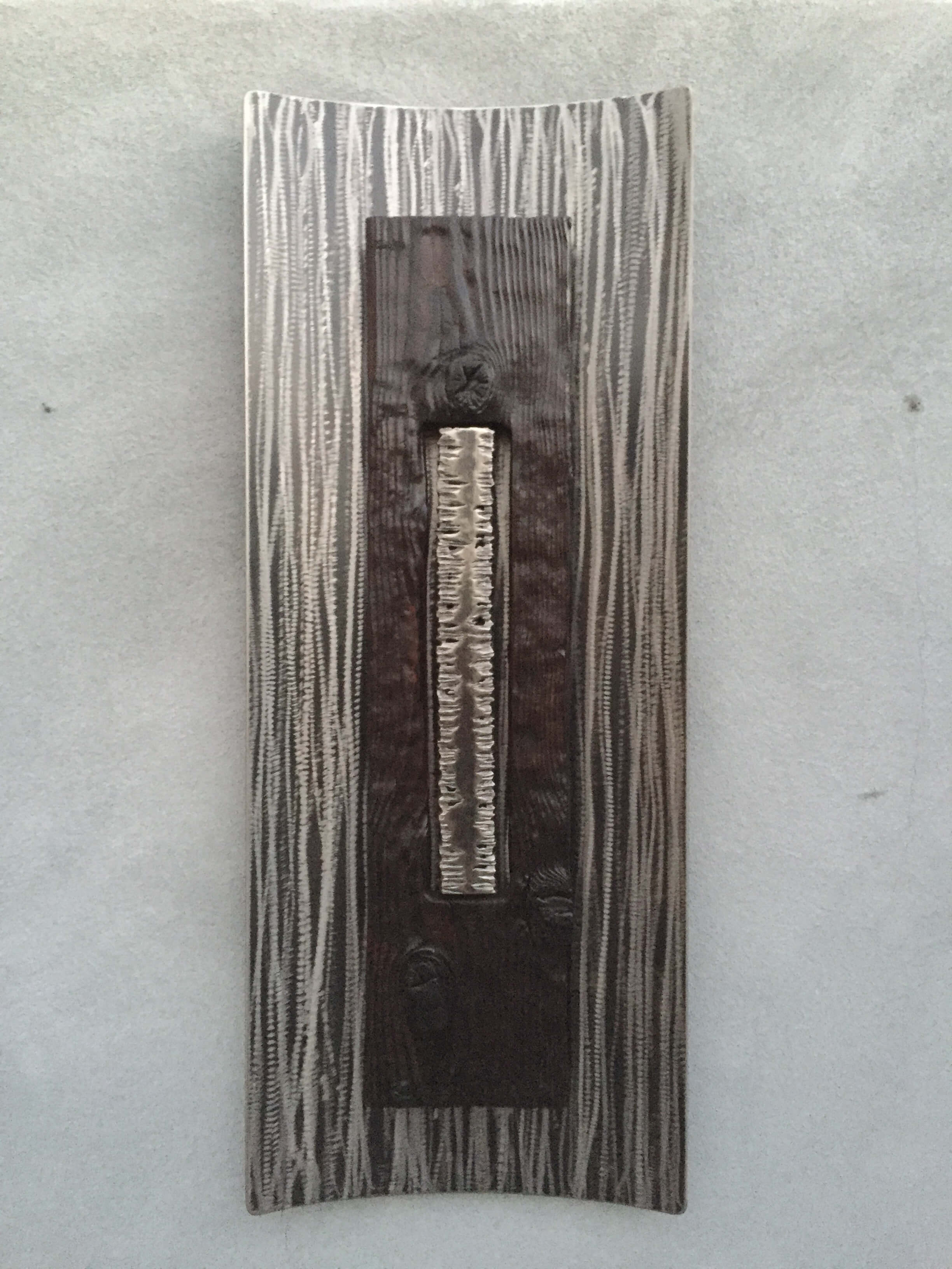  steel and recycled wood 59 x 23 x 5 