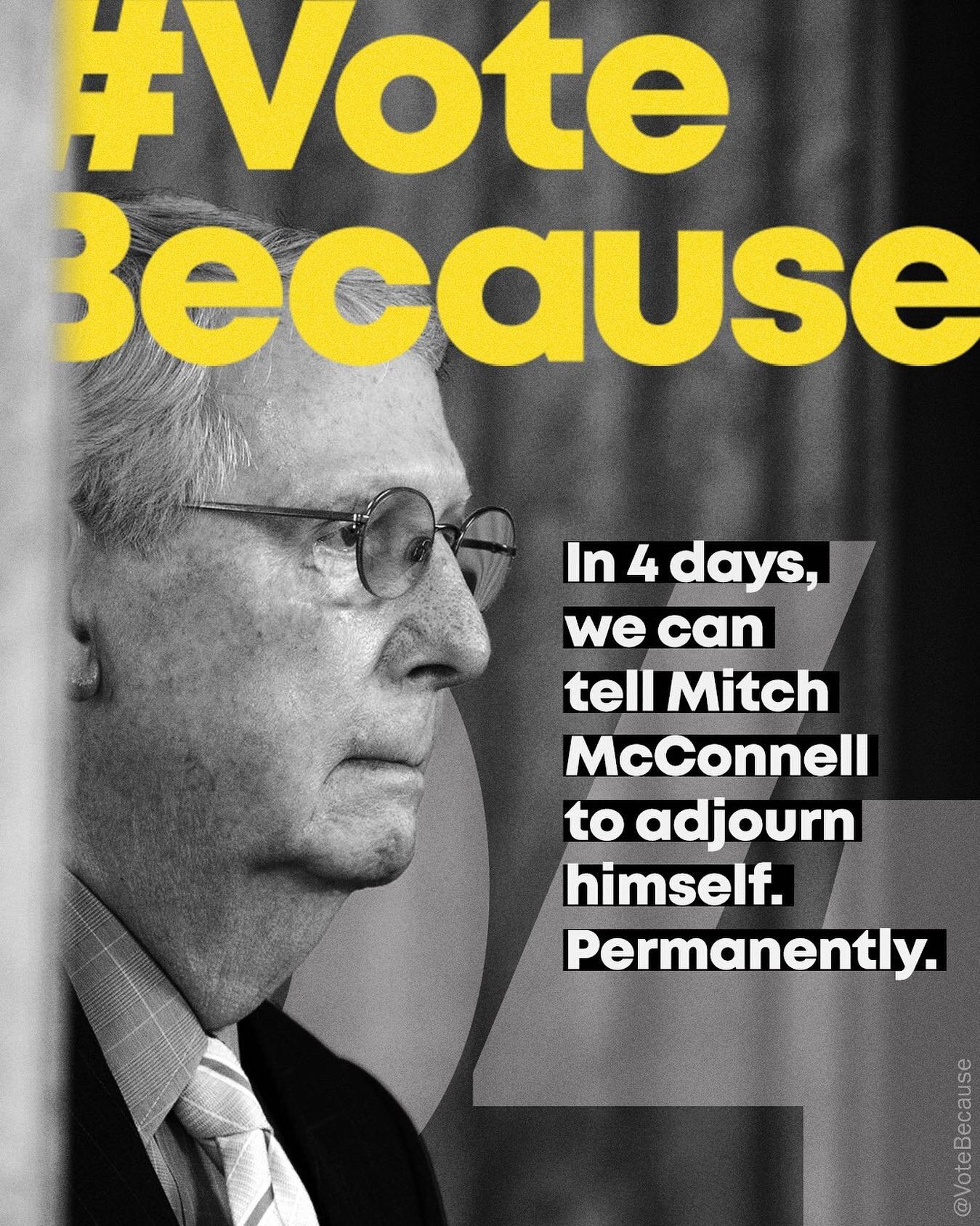 Mitch McConnell has adjourned the Senate without passing more stimulus for struggling Americans, AGAIN. It took him a record 30 days to unjustly confirm a new Supreme Court Justice when 60 million people had already voted. But when it comes to helpin