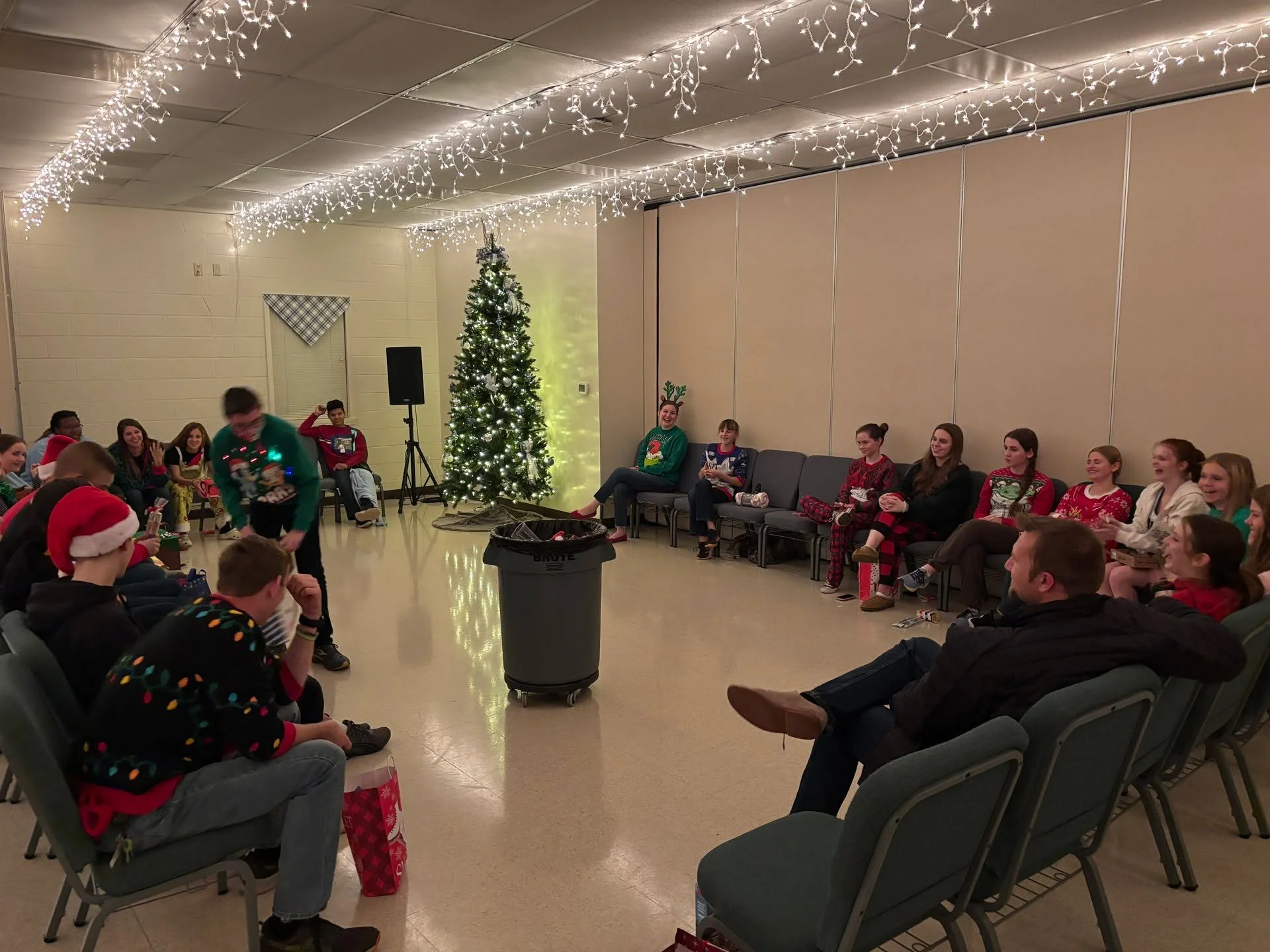 A couple pictures from our Ugly Sweater Christmas party last month!