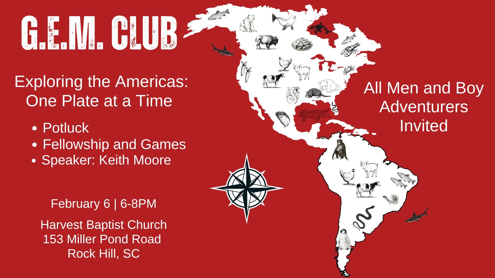 G.E.M. Club Event February 6, 2026: Exploring the Americas