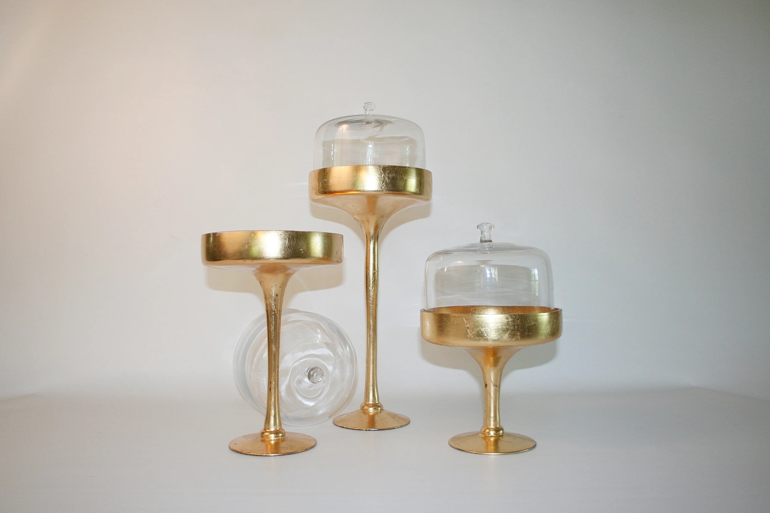 18" 16" 10" Gold Pedestal Stands