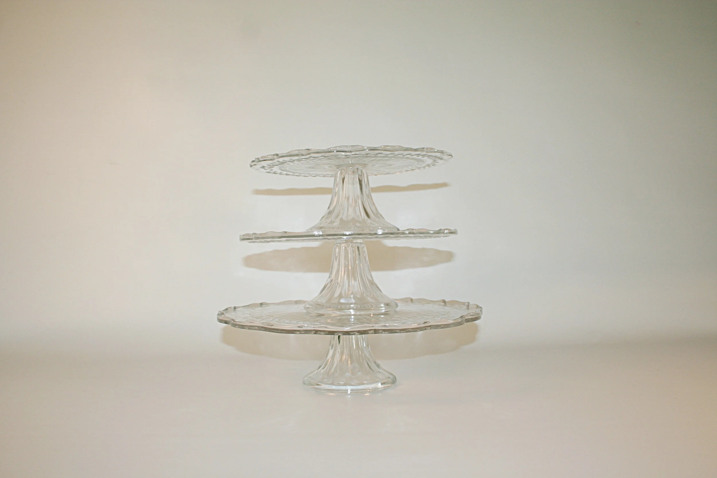 3 tier glass dessert stand