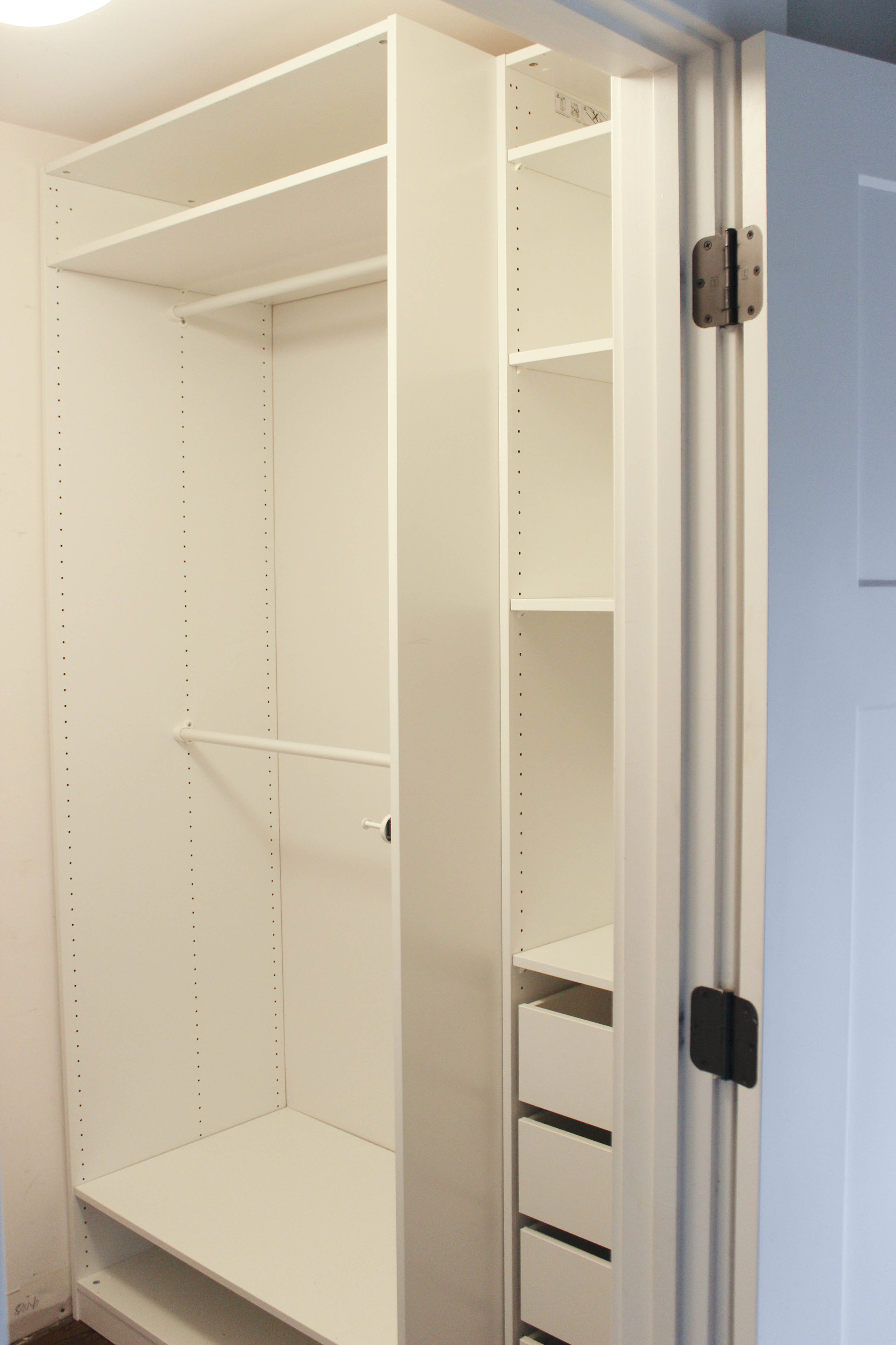 Our Ikea Pax Closet, Drop Down Closet Shelves Ikea