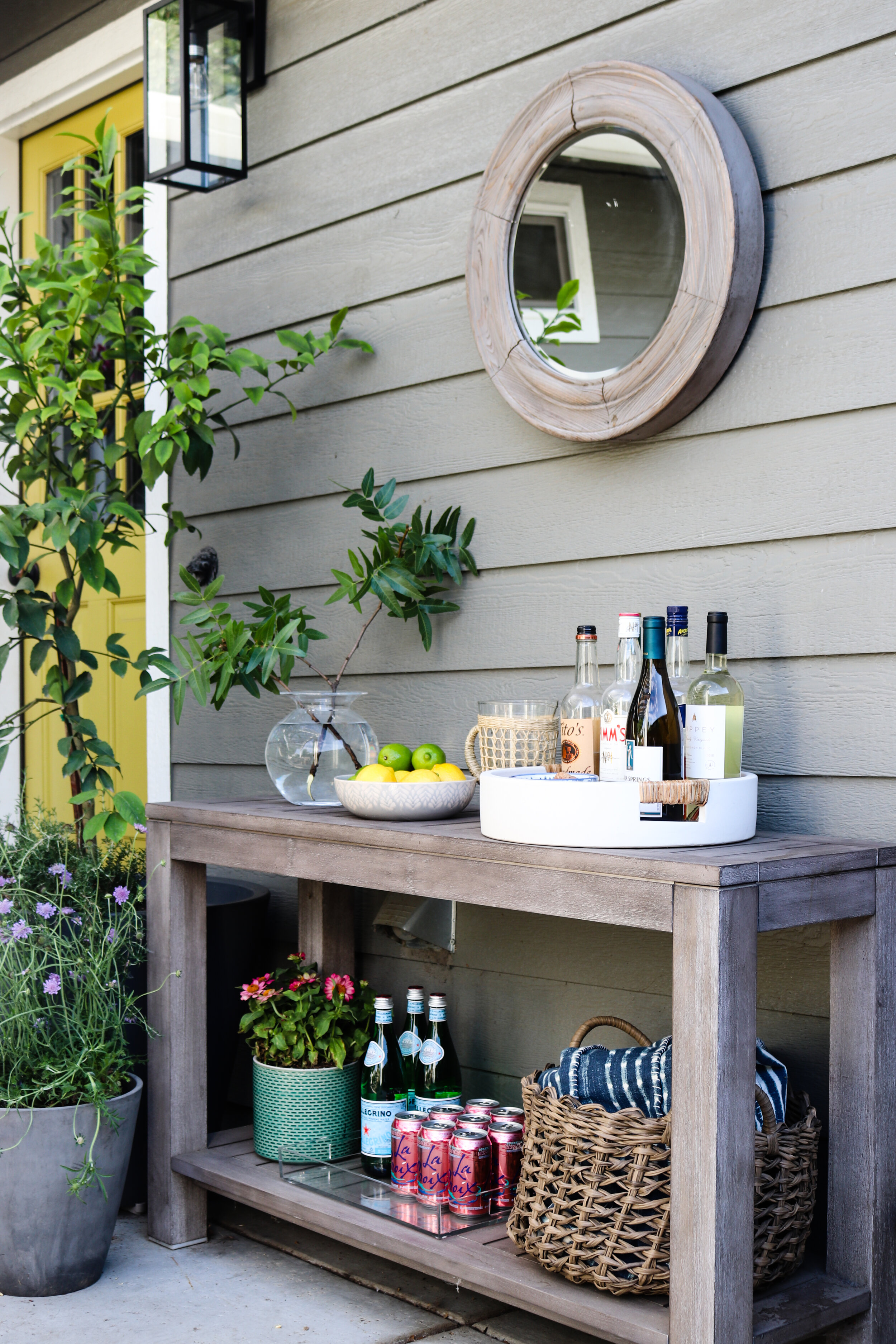 outdoor console table on How To Create A Beautiful Patio For Summer Katrina Blair Interior Design Small Home Style Modern Livingkatrina Blair