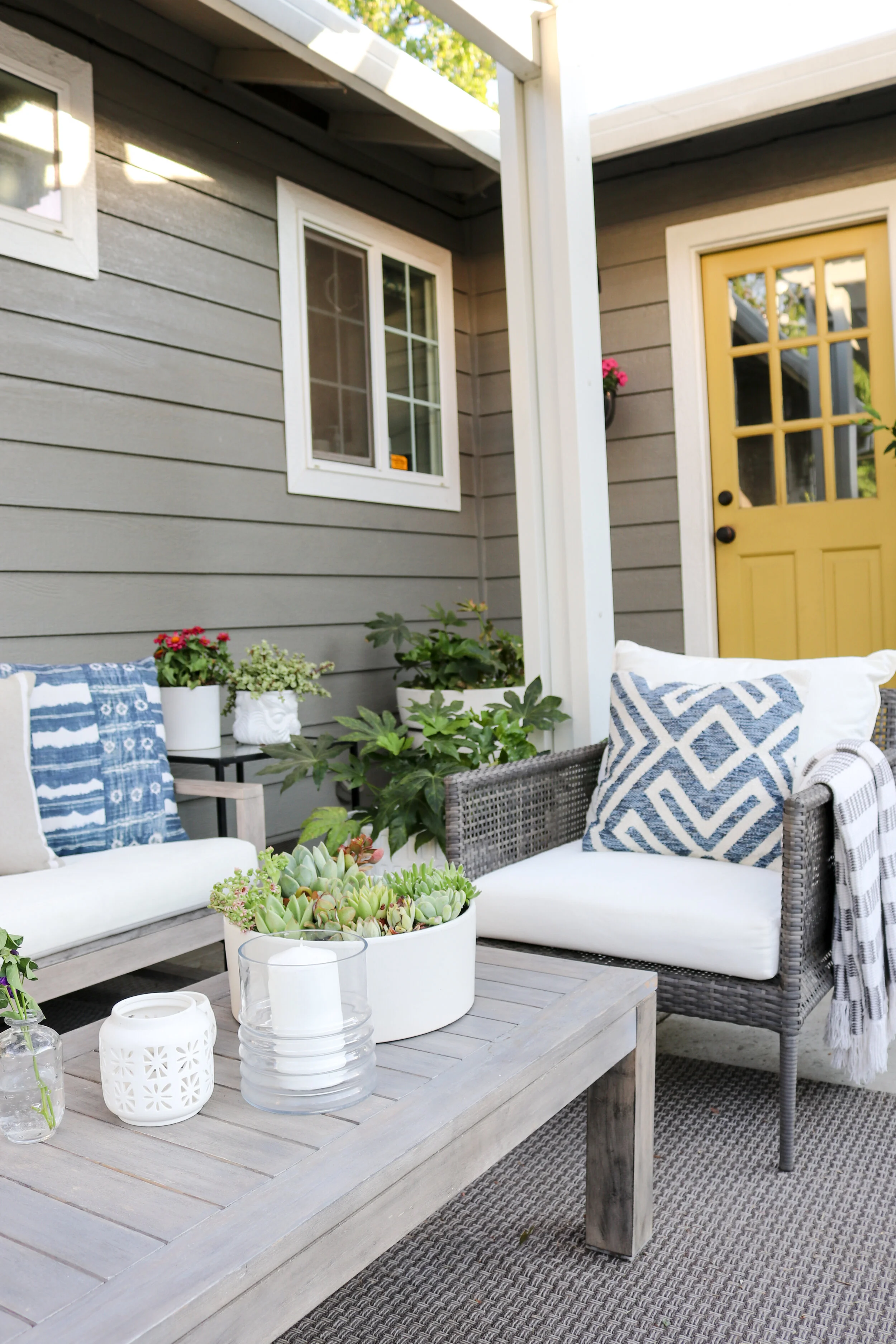 modern wicker outdoor furniture on How To Create A Beautiful Patio For Summer Katrina Blair Interior Design Small Home Style Modern Livingkatrina Blair