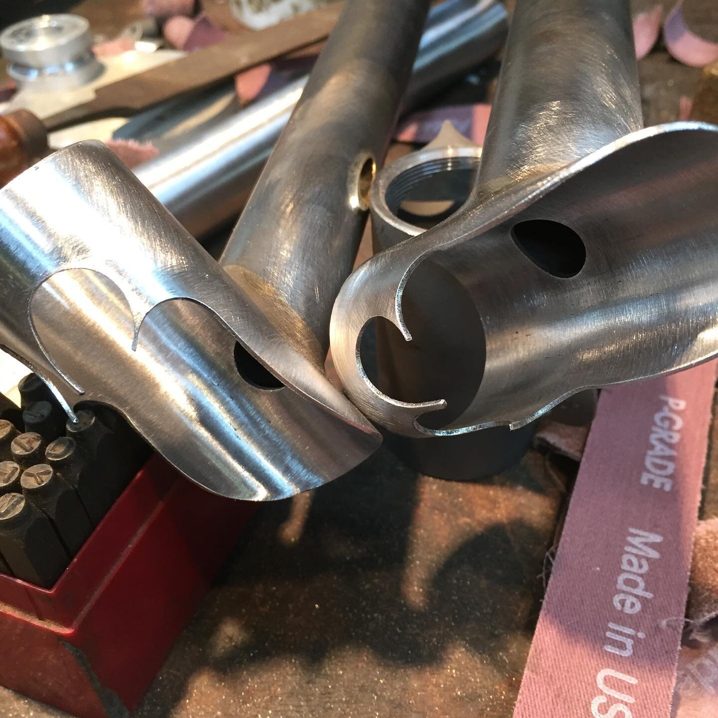 Bi lam lug joints. These take time. Hand carved then fillet brazed. They will be joined to the rest of the other tubes with silver. Look close at the date stamped in the bb. It will be a collectors item some day. Made at a time when the world changed
