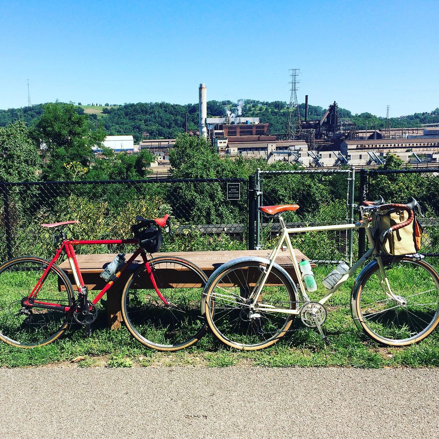 Edgar Thompson Works. Braddock, PA. since 1872. @therichardsachs spotted in the wild with a coast cycle. Sent in by a pal and customer @asc.pgh on their ride today. And @rivetress on the coast cycle!