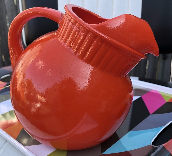 Vintage Red Pitcher $38
