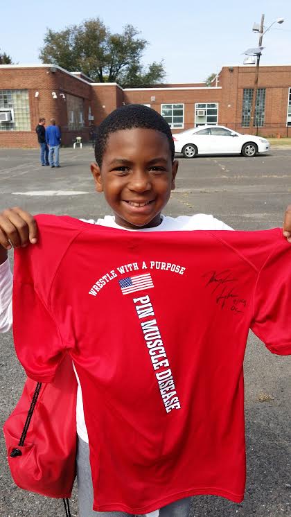 Thanks to Canaan Bethea and Beat the Streets-Trenton, this wrestler walked away from the clinic with world class training and a "Pin Muscle Disease" t-shirt signed via Kyle Snyder.