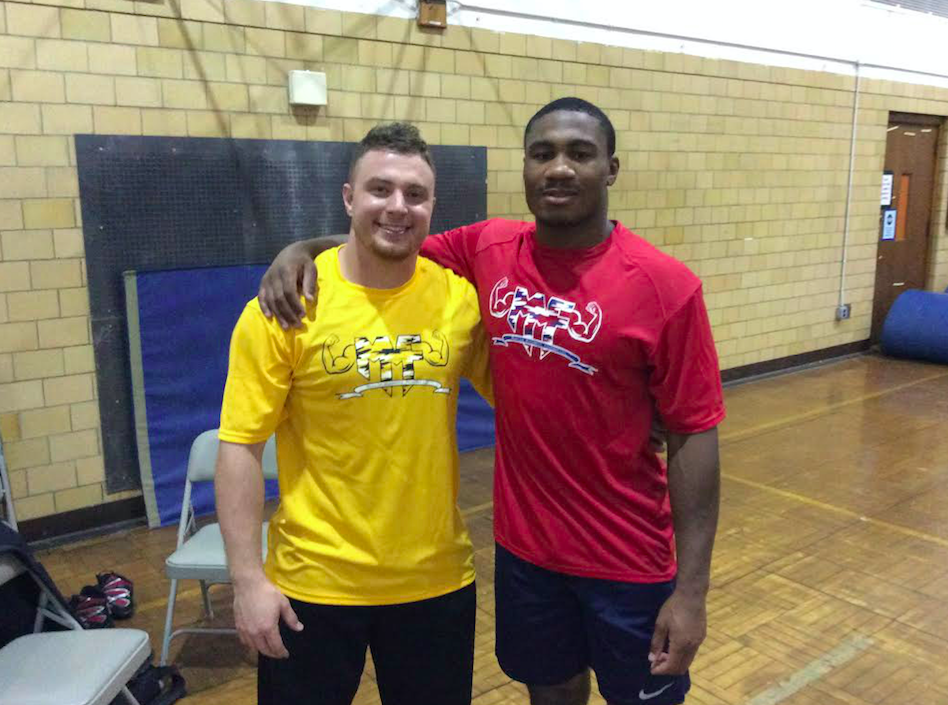 (left to right): DeMasi and Bethea reunite in Bethea's hometown of Trenton, NJ. After learning of DeMasi's journey, Bethea has remained diligent in his efforts to help "Pin Muscle Disease"!