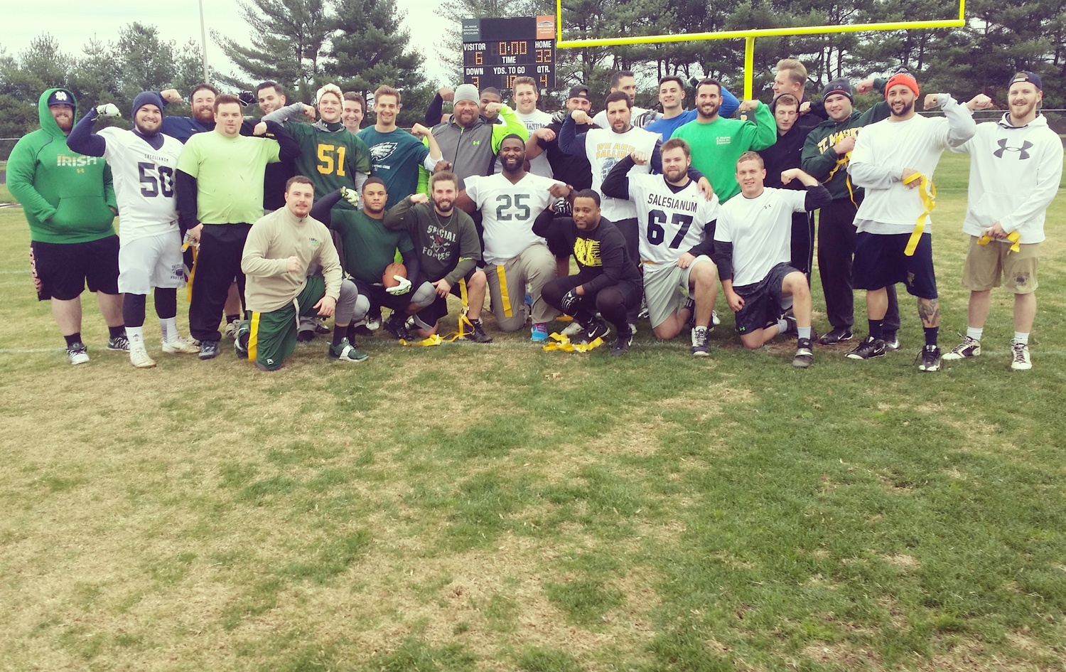 Alumni from Saint Mark's High School and Salesianum High School united in a flag football game and honored Marci as their Muscle Movement Fnd. Muscle Champion! They dedicated their performance to Marci's courageous fight!