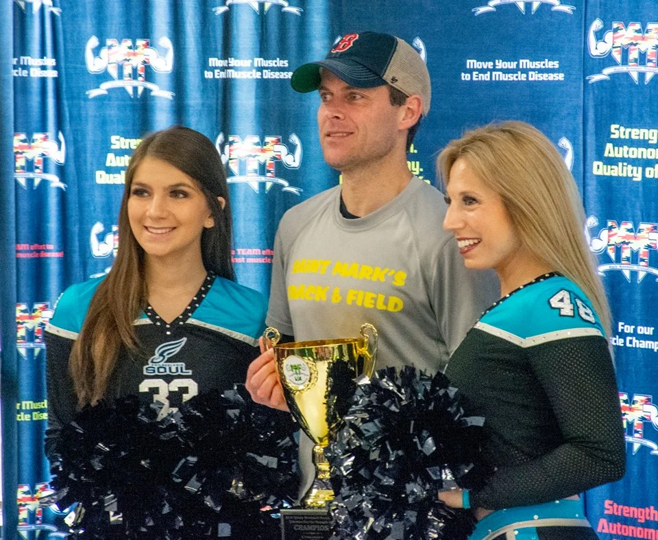 3rd Annual MMF Delaware Run for Strength 5k Champion, Michael DiGennaro, with the Philadelphia Soulmates who volunteer at our event.