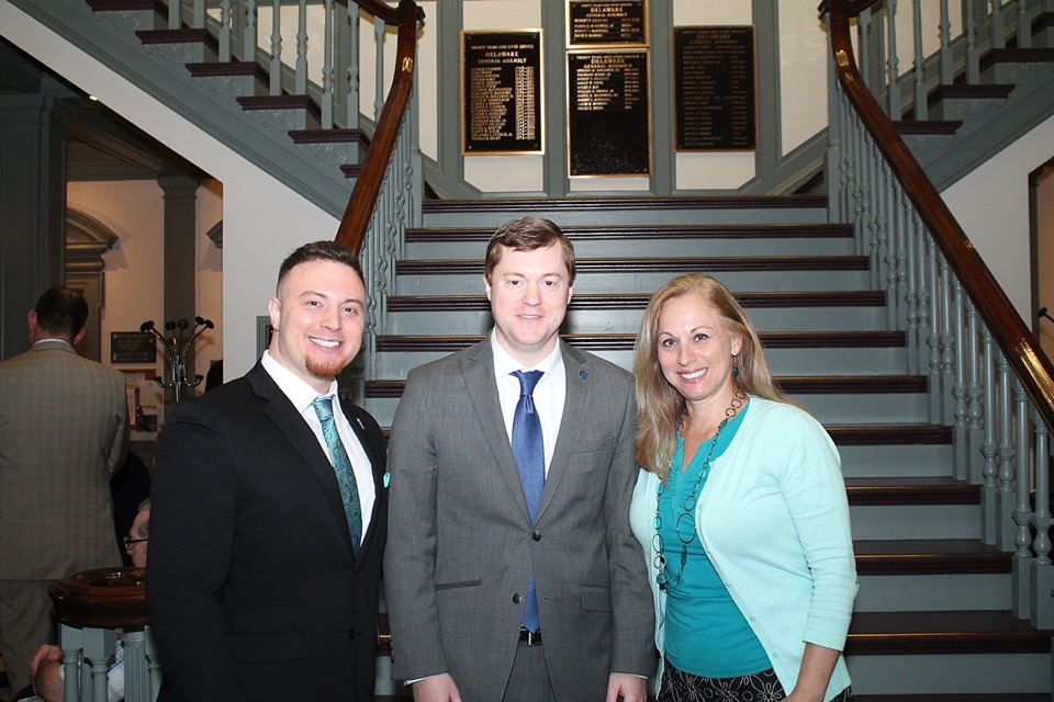 (left to right): MMF Founder Rob DeMasi, Rep. David Bentz, and MMF Volunteer Joyce Hrycak