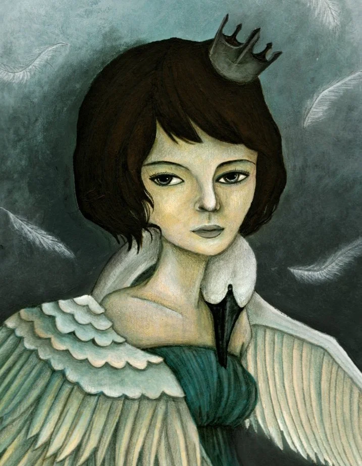 Swan Queen, 2011 Acrylic & Colored Pencil on Paper
