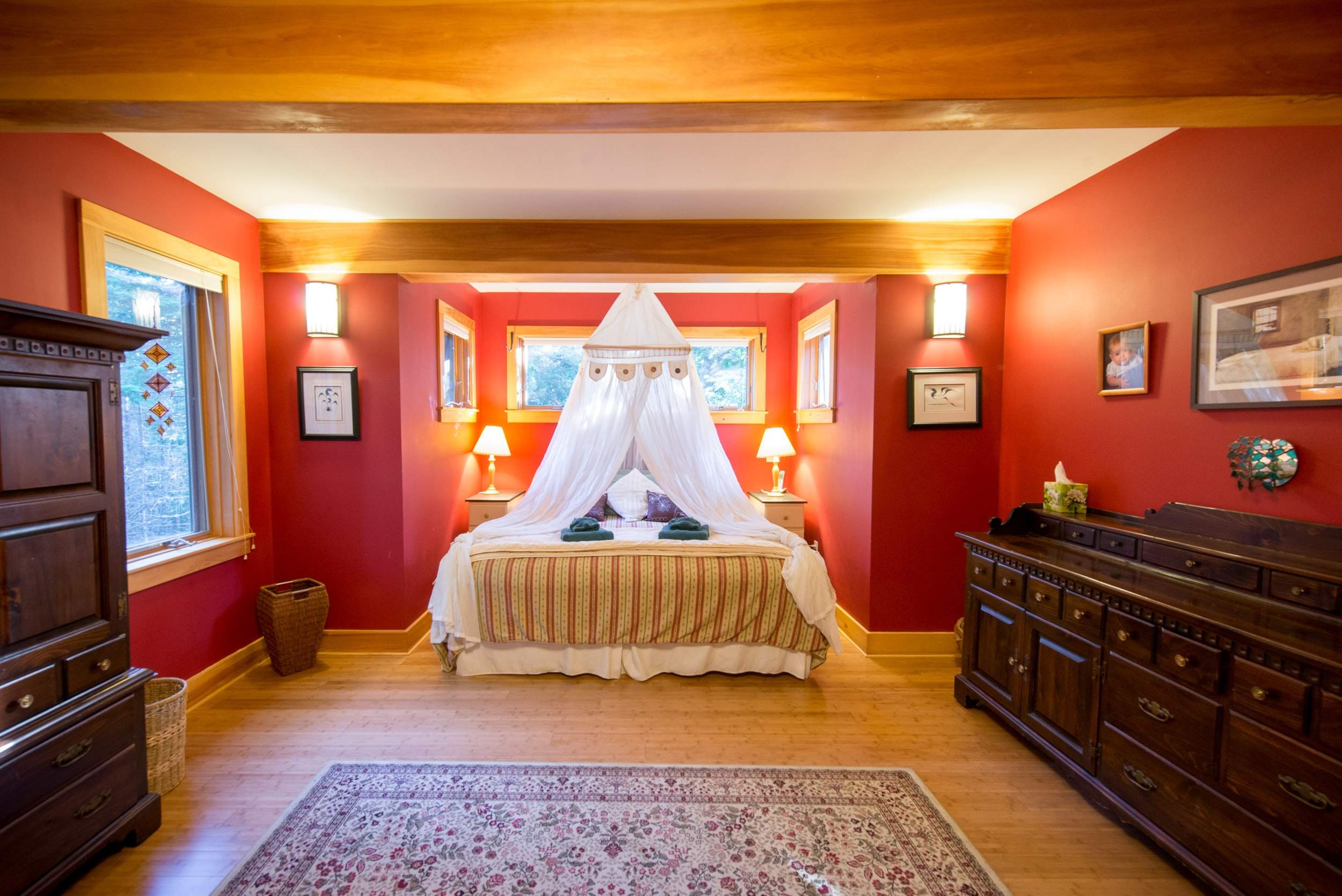  Upstairs master bedroom with king bed. 