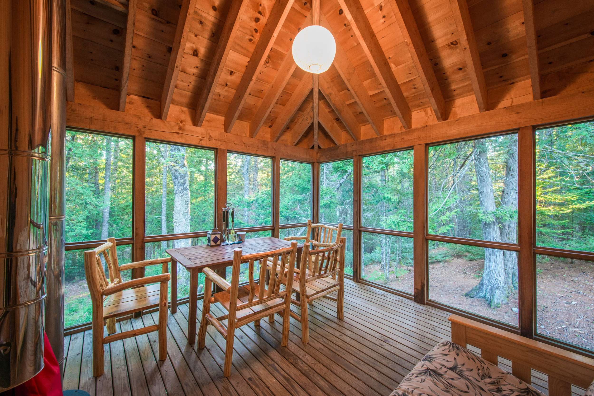  Screened porch for morning coffee, BBQ dinner and a futon for outside sleeping. 