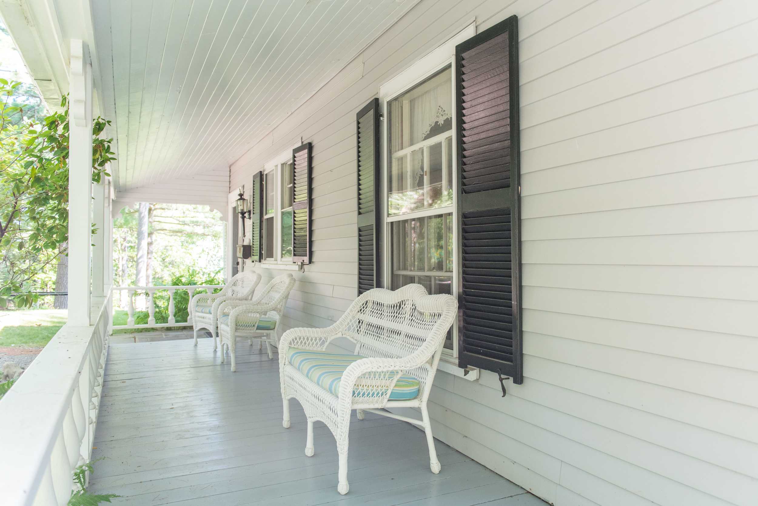  A quiet reading spot on the front porch. 