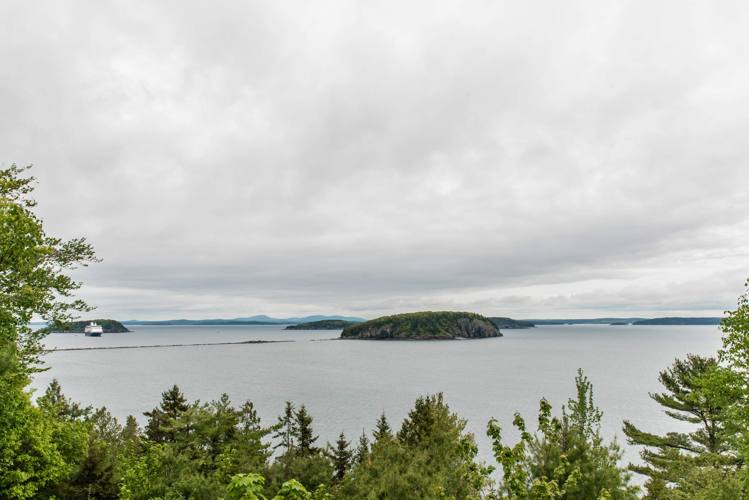  From the porch overlooking Frenchman's Bay and the Porcupine Islands. 