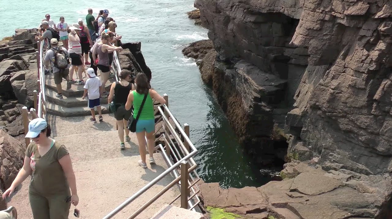  Thunder Hole is one of the many scenic stops on the Park Loop Road. 