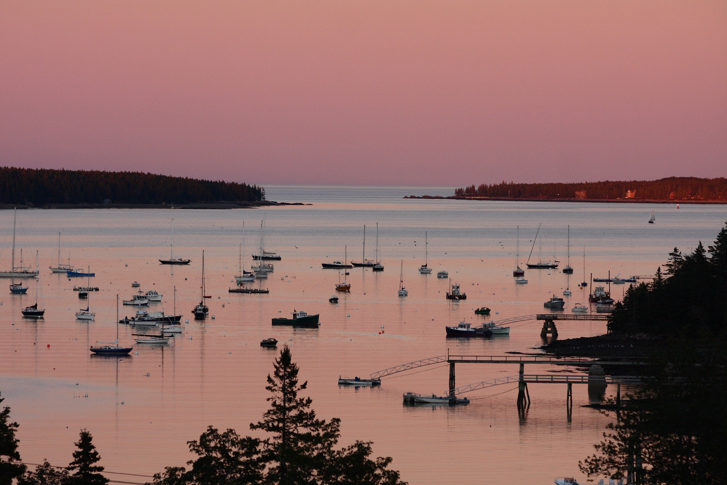  The sun setting on Southwest Harbor, a quaint town, just 5 minutes from Beechwood. 