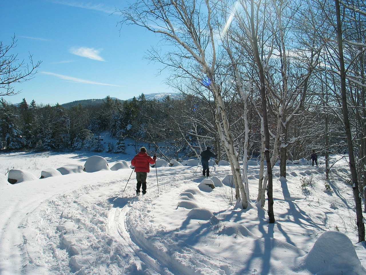  Cross country skiing and snow shoeing are popular sports along the carriage roads in winter 