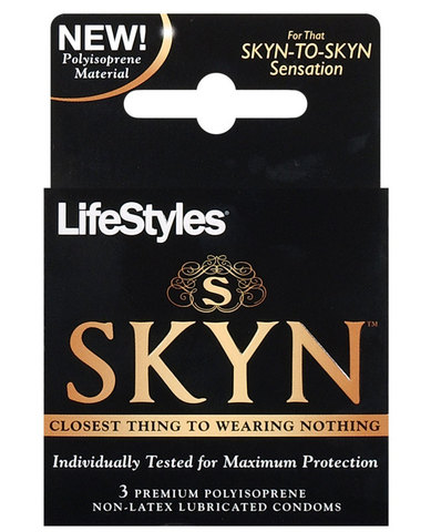 Lifestyles SKYN Condoms deliver ultimate sensitivity in a breakthrough polyisoprene non-latex material. They are the first clinically tested and approved polyisoprene condom in the U.S. market today. Theyre the next best thing to wearing nothing. New SKYN™ condoms provide a softer, more natural feel and have been clinically proven to enhance sensation. Combines the strength of premium latex with the sensitivity of an ultra thin condom for the skyn-to skyn sensation Long lasting, ultra smooth lubricated enhances the experience! Each condom electronically tested to meet U.S. & Safety & Reliability standards Lifestyle Skyn Lifestyle Skyn Review