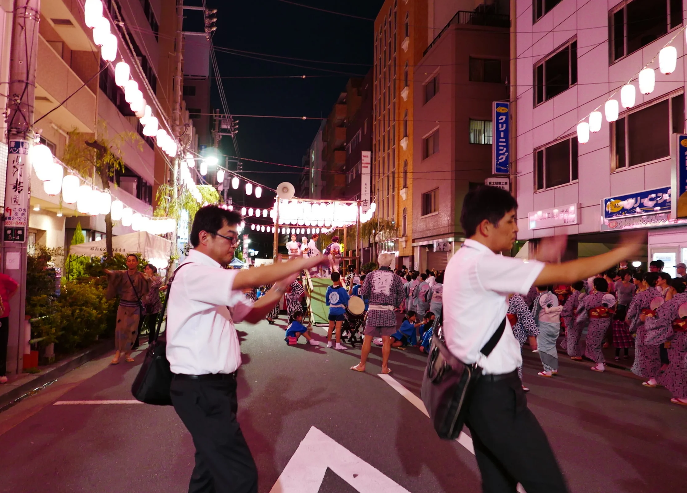 They were dancing.